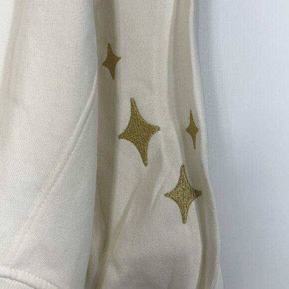 WICKED Womens Glittering Stars Sweatshirt Large Cream - Picture 7 of 12